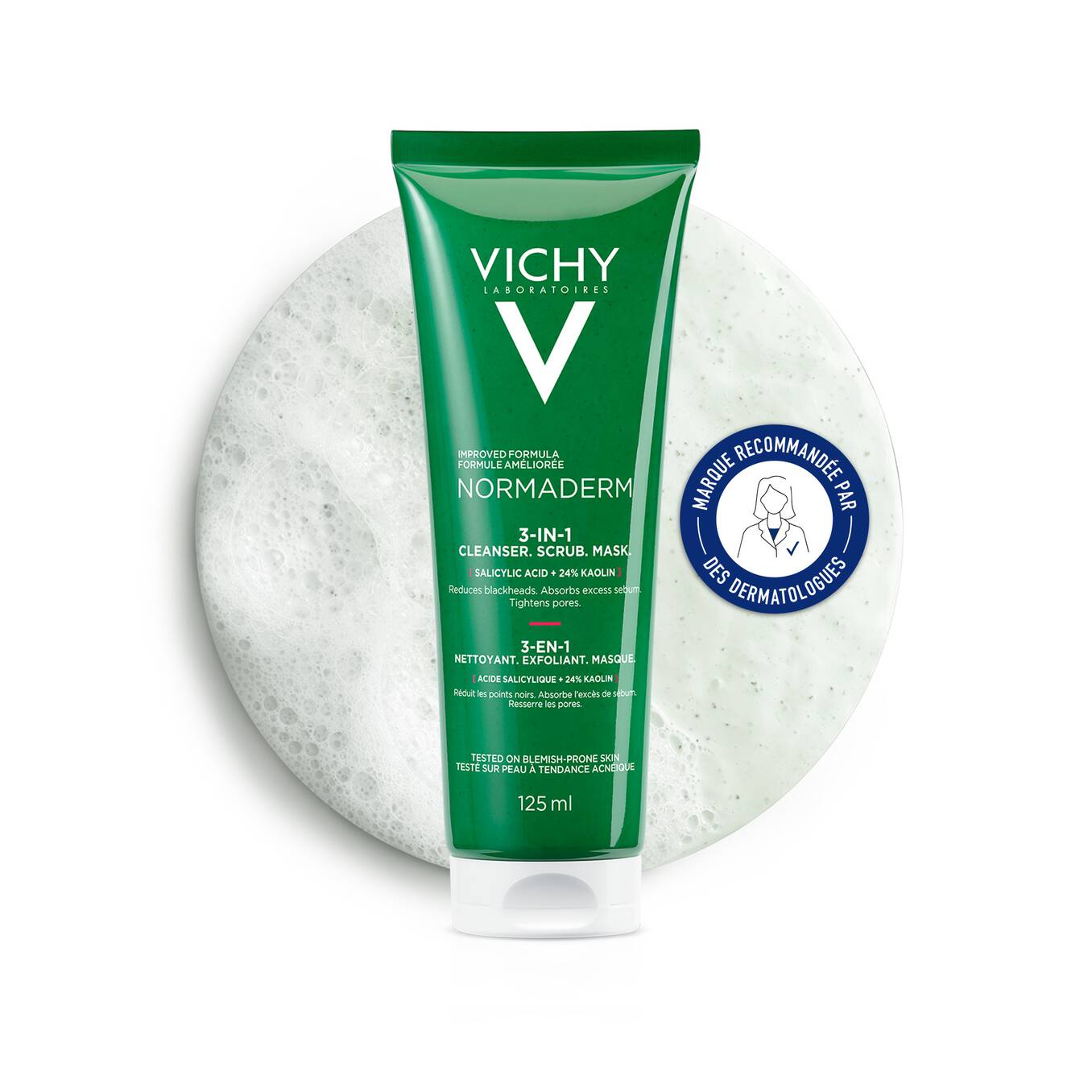 Vichy Normaderm 3-In-1 Cleansing Gel 125ml(4.23 0z)