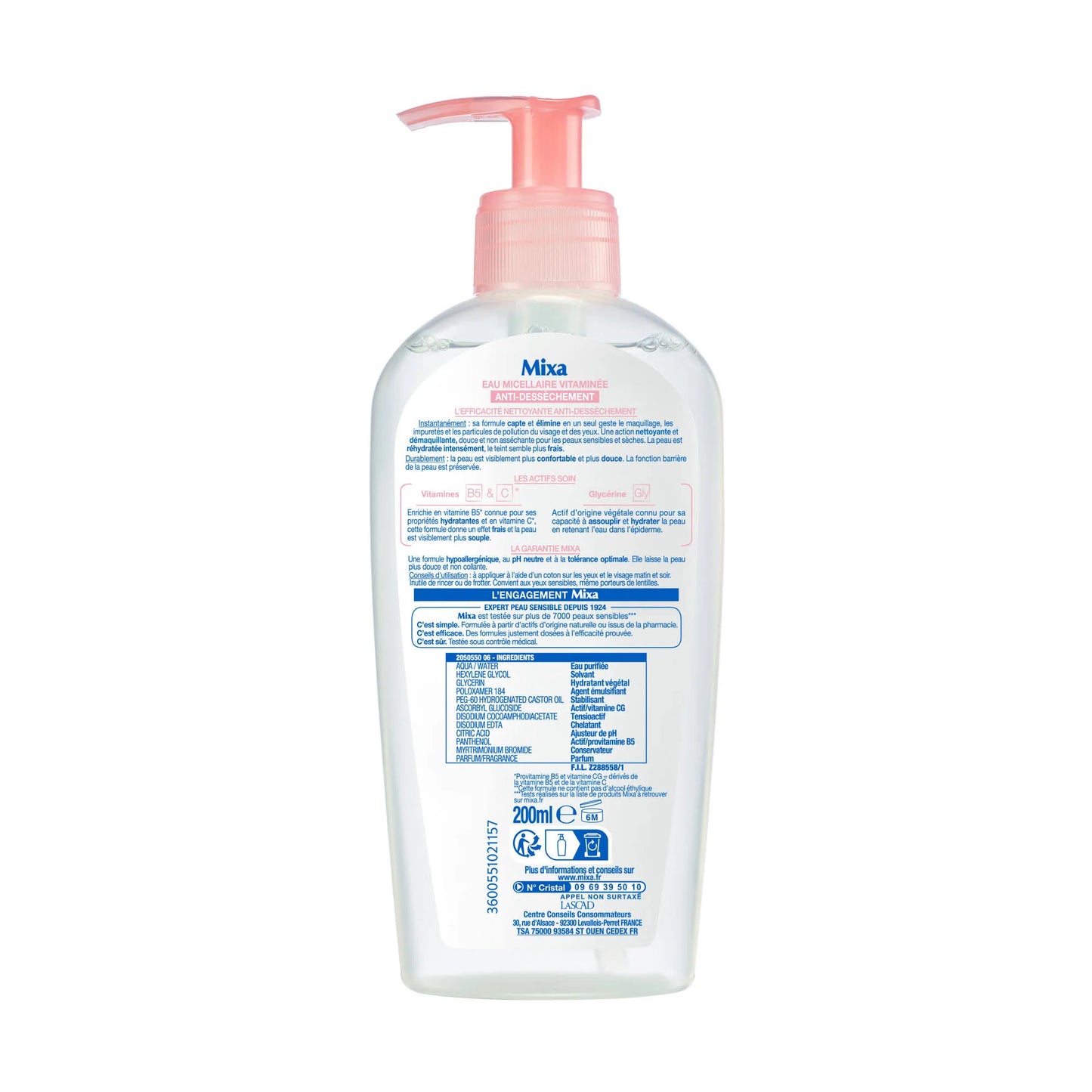 Mixa Anti-Drying Micellar Water 200 ml(6.76 oz)