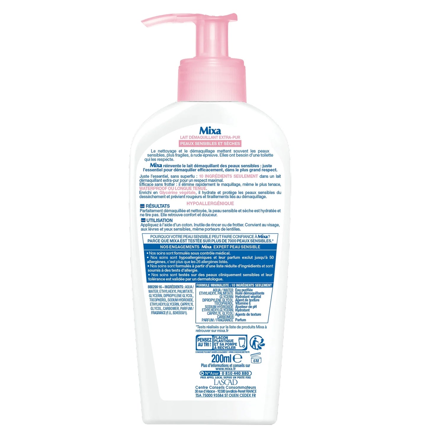 Mixa Anti-Dryness Cleansing Milk for Sensitive Skin 200ml(6.76oz)
