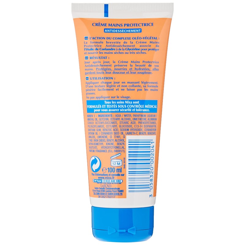 Mixa Intensif Dry Skin Hand Cream Against Drying with 100% Vegetable Oils 100 ml(3.38 oz)